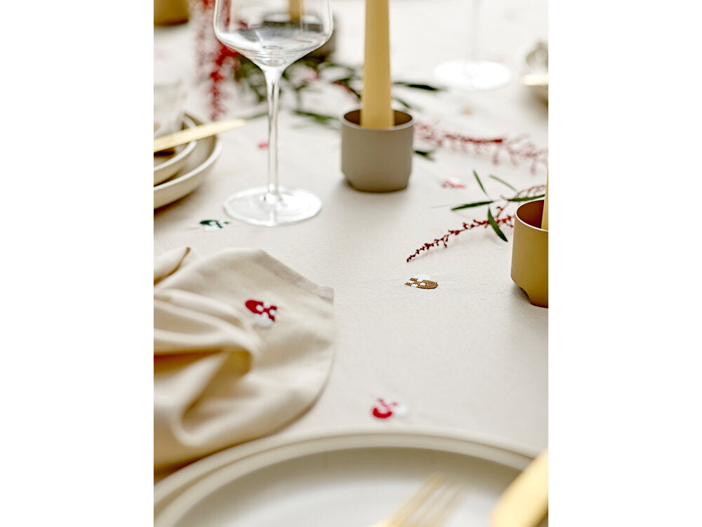 Christmas Hearts Embroidery dug - rød